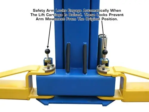ATLAS 9OHSC (SS) Levier aérien à 2 poteaux d&rsquo;une capacité de 9,000 lbs. Capacité de levage de 2 poteaux
