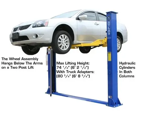 ATLAS 9KBP Baseplate 9,000 lbs. Capacity 2 Post Lift