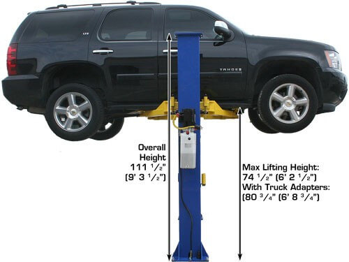 ATLAS 9KBP Baseplate 9,000 lbs. Capacity 2 Post Lift