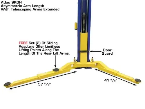 ATLAS 9KOH Overhead 9,000 lbs. Capacity 2 Post Lift
