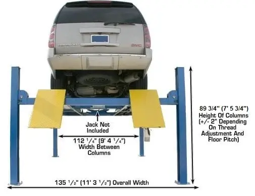 ATLAS 412 12,000 lb Commercial 4-Post Lift
