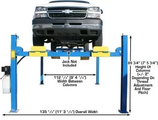 ATLAS 412 12,000 lb Commercial 4-Post Lift