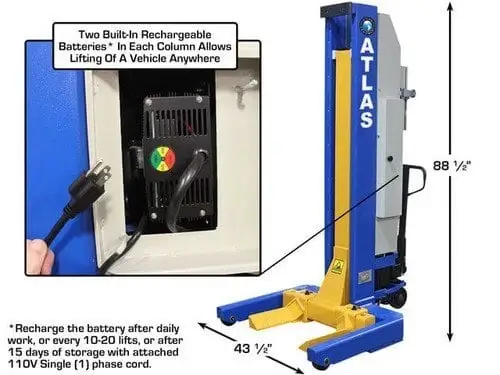 Élévateur mobile à colonnes certifié ALI de 66 000 lb ATLAS