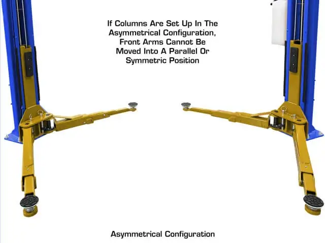 ATLAS Platinum PVL-10 ALI Certified 10,000 Lbs. Symmetric/Asymmetric Adjustable Height 2 Post Overhead Car Lift