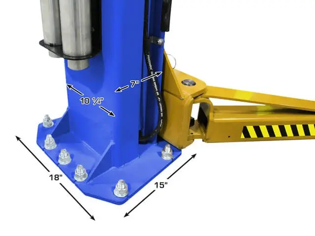 ATLAS Platinum PVL-10 ALI Certified 10,000 Lbs. Symmetric/Asymmetric Adjustable Height 2 Post Overhead Car Lift