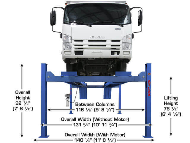 ATLAS Platinum PVL-14 ALI Certified 14,000 Lb. Capacity Commercial Grade 4 Post Lift