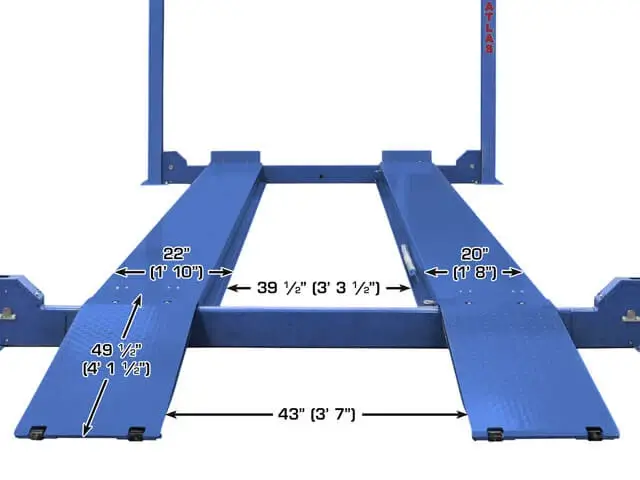ATLAS Platinum PVL-14 ALI Certified 14,000 Lb. Capacity Commercial Grade 4 Post Lift