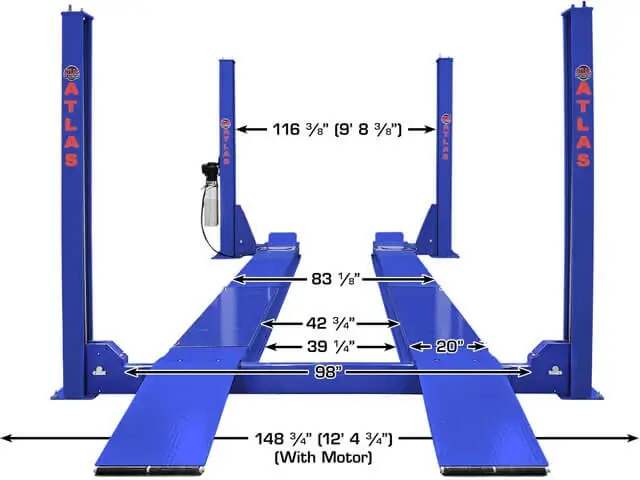 ATLAS Platinum PVL14OF-EXT ALI Certified Open Front Alignment Lift