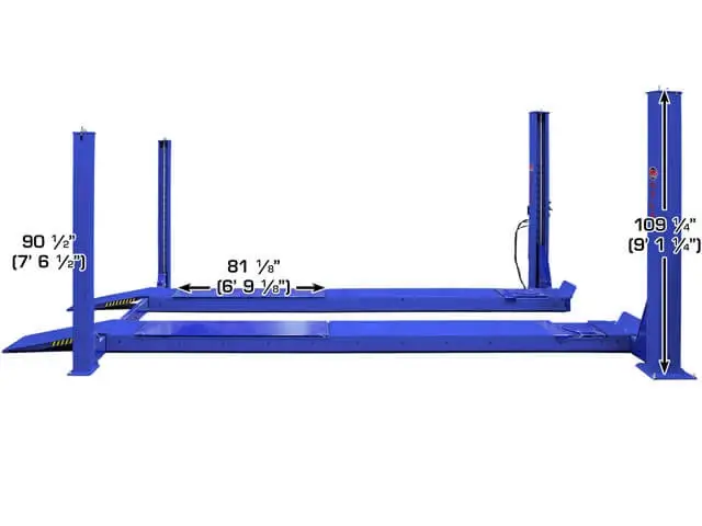 ATLAS Platinum PVL14OF-EXT ALI Certified Open Front Alignment Lift