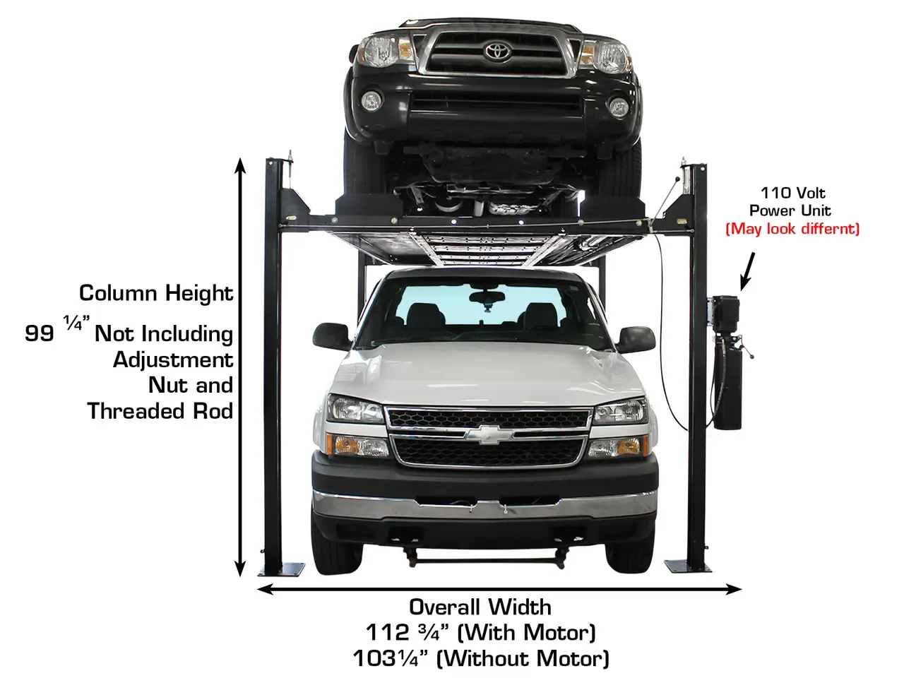 ATLAS Apex 8 Extra Long & Extra Tall Hobbyist Four Post Lift – ALI Certified