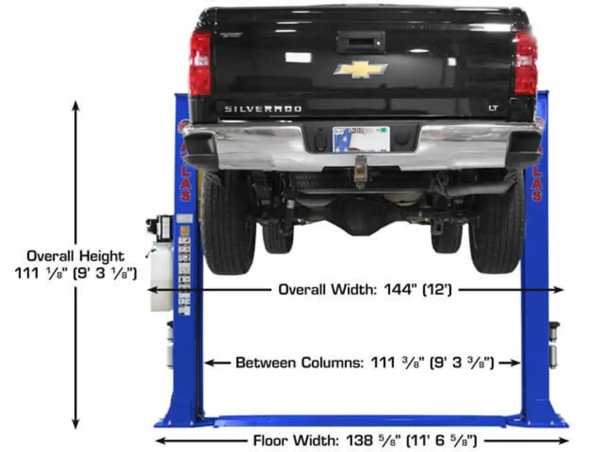 ATLAS Platinum PVL-9BP ALI Certified Baseplate 9,000 lbs. Capacity 2 Post Above Ground Car Lift