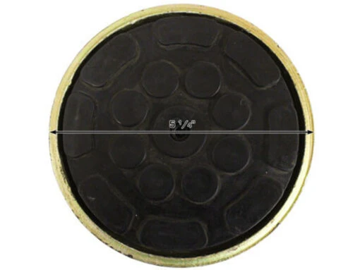 Adaptateur de levage rond avec patin en caoutchouc, tige de 1,5 po