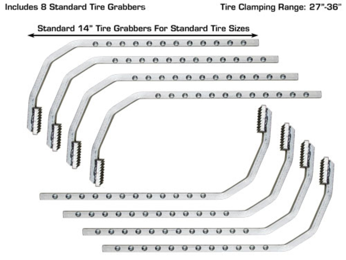 ATLAS Fast Clamp Three Point 10″-24″ Non-Runout Wheel Clamps (Set Of 4)