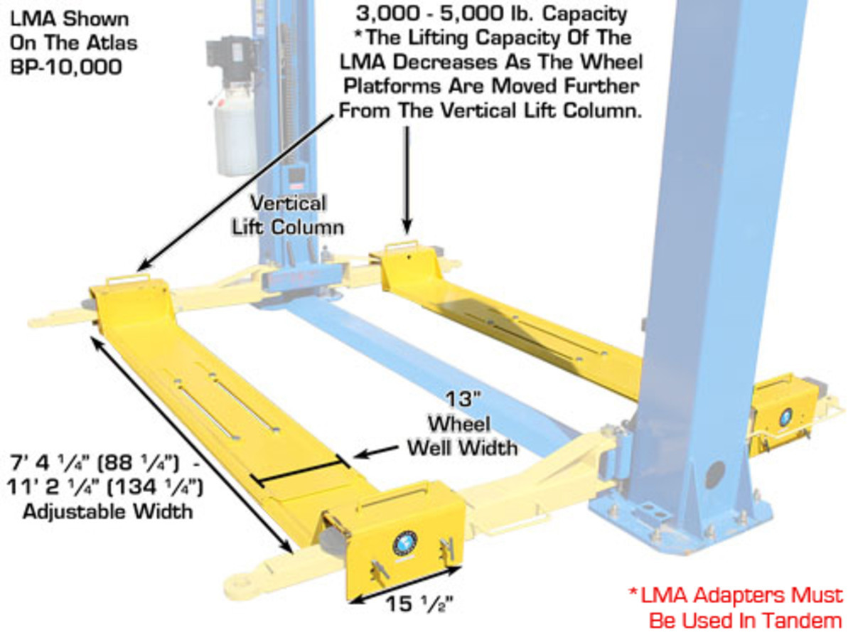ATLAS Lawn Mower Adapter for 2 Post Lifts