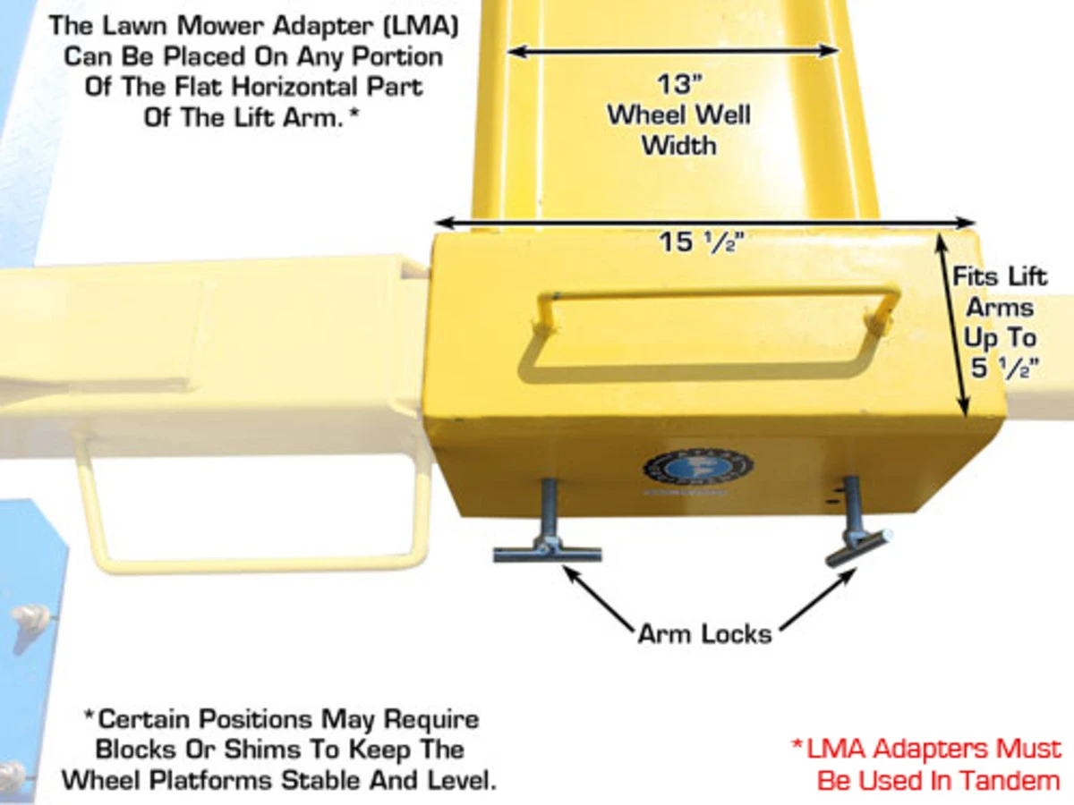 ATLAS Lawn Mower Adapter for 2 Post Lifts