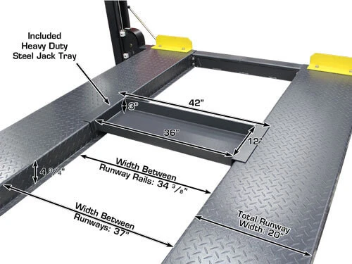 ATLAS 408-SL Premium 8,000 Lbs. Capacity Portable Hobbyist 4 Post Lift