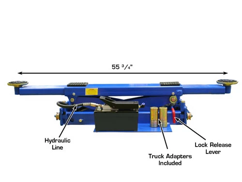 ATLAS RJ-6000 Air/Hydraulic Center Rolling Jack 6,000 Lbs. Capacity with Truck Adapters