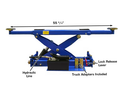ATLAS RJ-6000 Air/Hydraulic Center Rolling Jack 6,000 Lbs. Capacity with Truck Adapters
