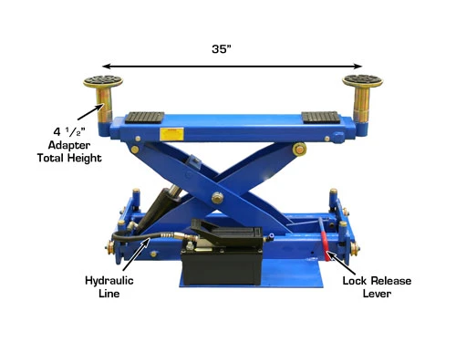 ATLAS RJ-6000 Air/Hydraulic Center Rolling Jack 6,000 Lbs. Capacity with Truck Adapters