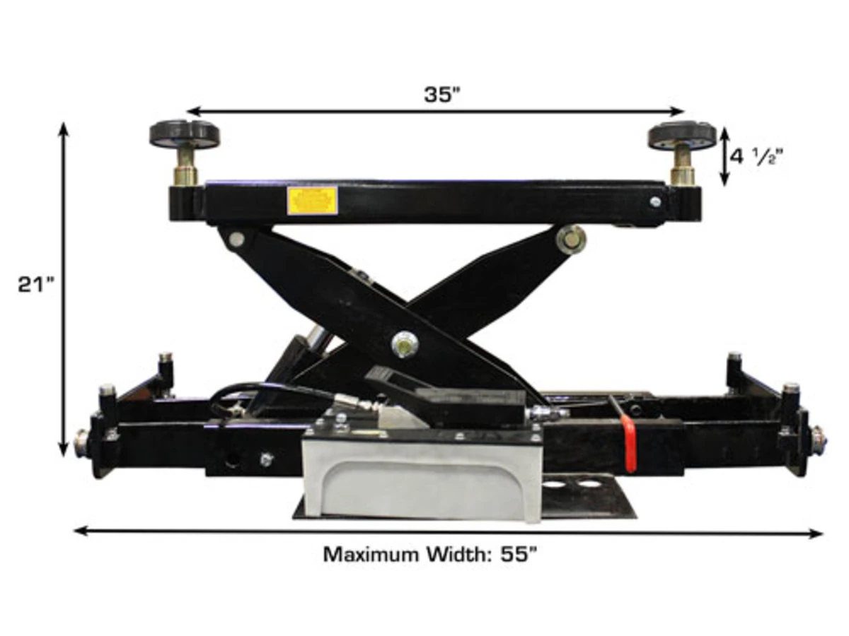 ATLAS RJ-8000 Air/Hydraulic Center Rolling Jack 8,000 Lbs. Capacity with Truck Adapters