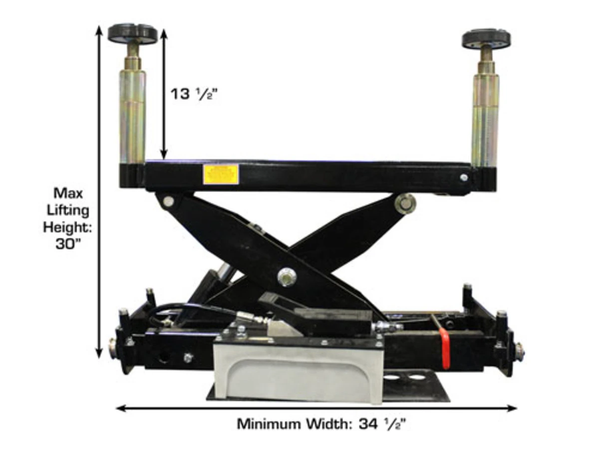 ATLAS RJ-8000 Air/Hydraulic Center Rolling Jack 8,000 Lbs. Capacity with Truck Adapters