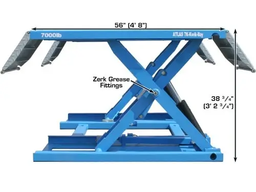 ATLAS Kwik Bay Commercial Grade Open Center Portable 7,000 Lbs. Capacity with Support Bars