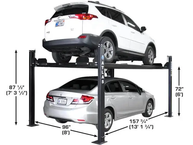 Pont élévateur à quatre poteaux Apex 8 Hobbyist – Certifié ALI