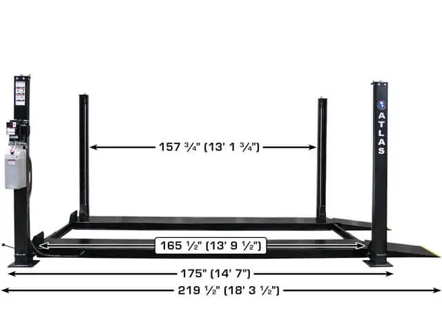 Pont élévateur à quatre poteaux Apex 8 Hobbyist – Certifié ALI