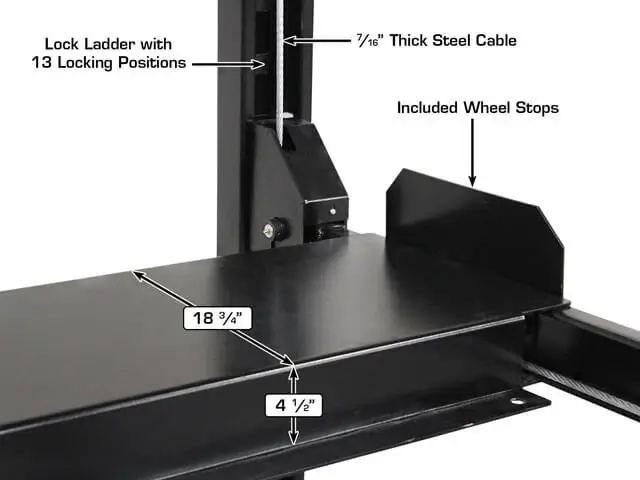ATLAS Apex 8 Extra Tall Hobbyist Four Post Lift – ALI Certified