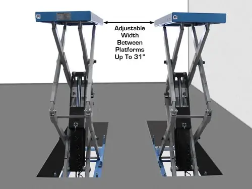 ATLAS FM9SL Flush Mount In-Ground Commercial Grade 9,000 Lbs. Capacity Scissor Lift