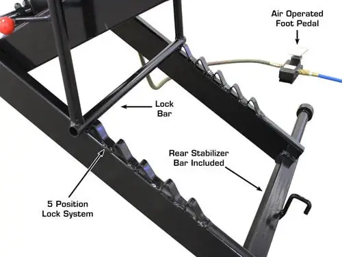 ATLAS HT-ACL Cycle Lift 1,000 Capacity with Drop In Rear Wheel Roller Plate