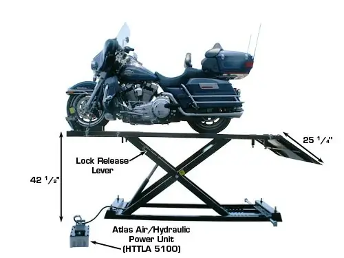Pont élévateur ATLAS HI-RISE 1500 pour motos et VTT (capacité de 1 500 livres)