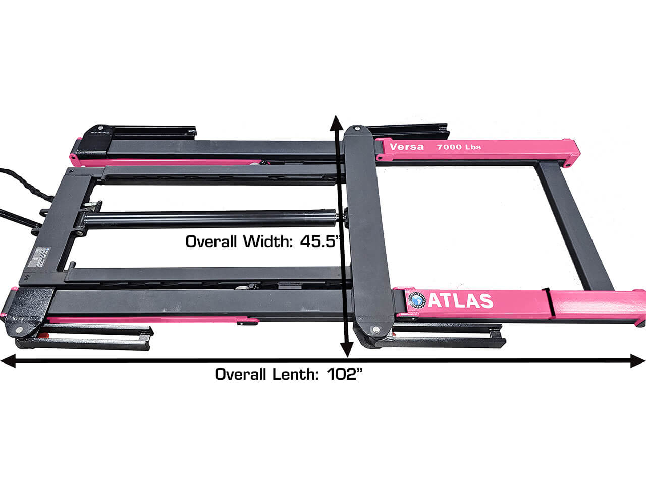 ATLAS VERSA EXTENDED MID RISE LIFT WITH PNEUMATIC PUMP