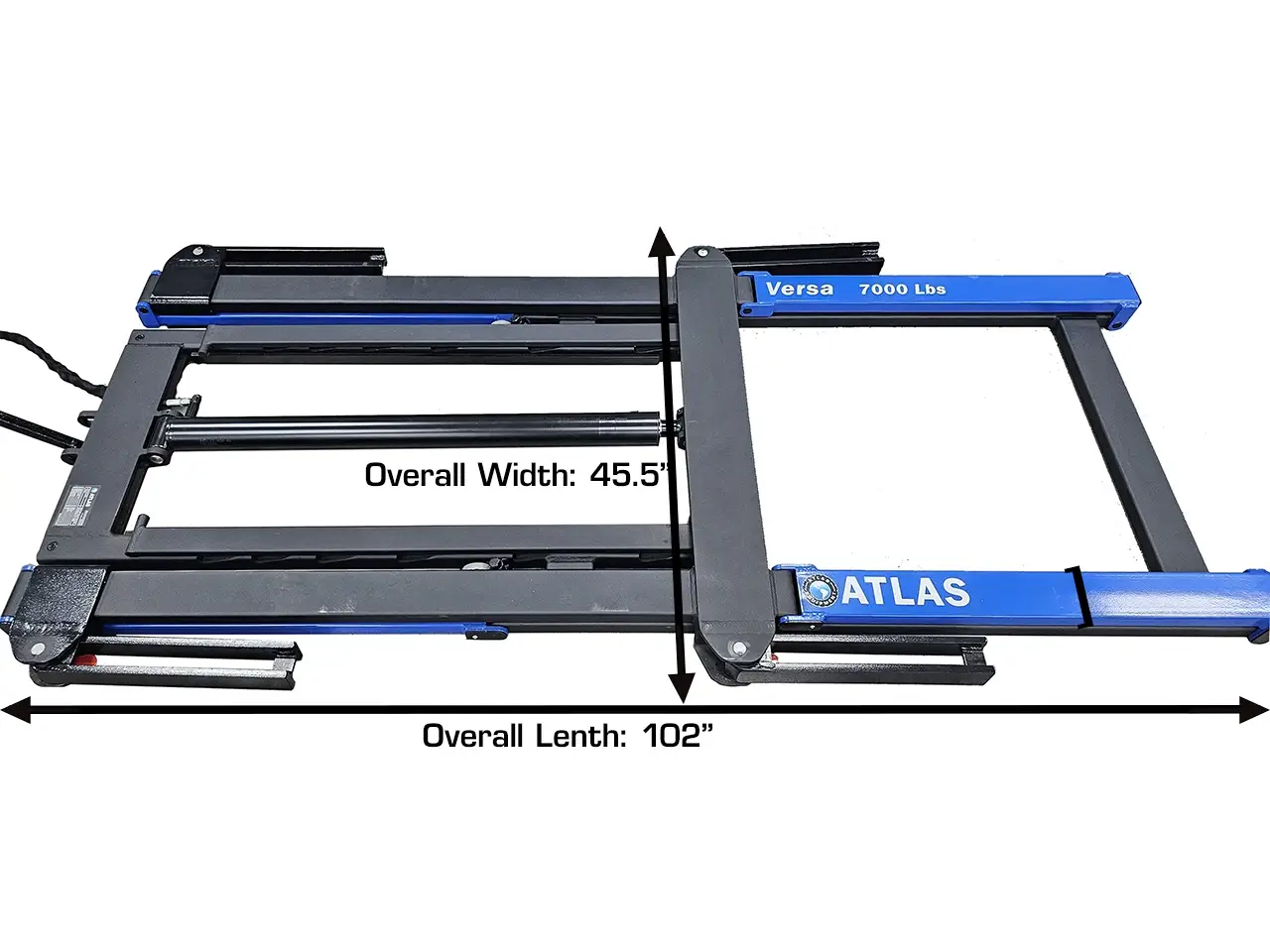 ATLAS VERSA EXTENDED MID RISE LIFT WITH PNEUMATIC PUMP