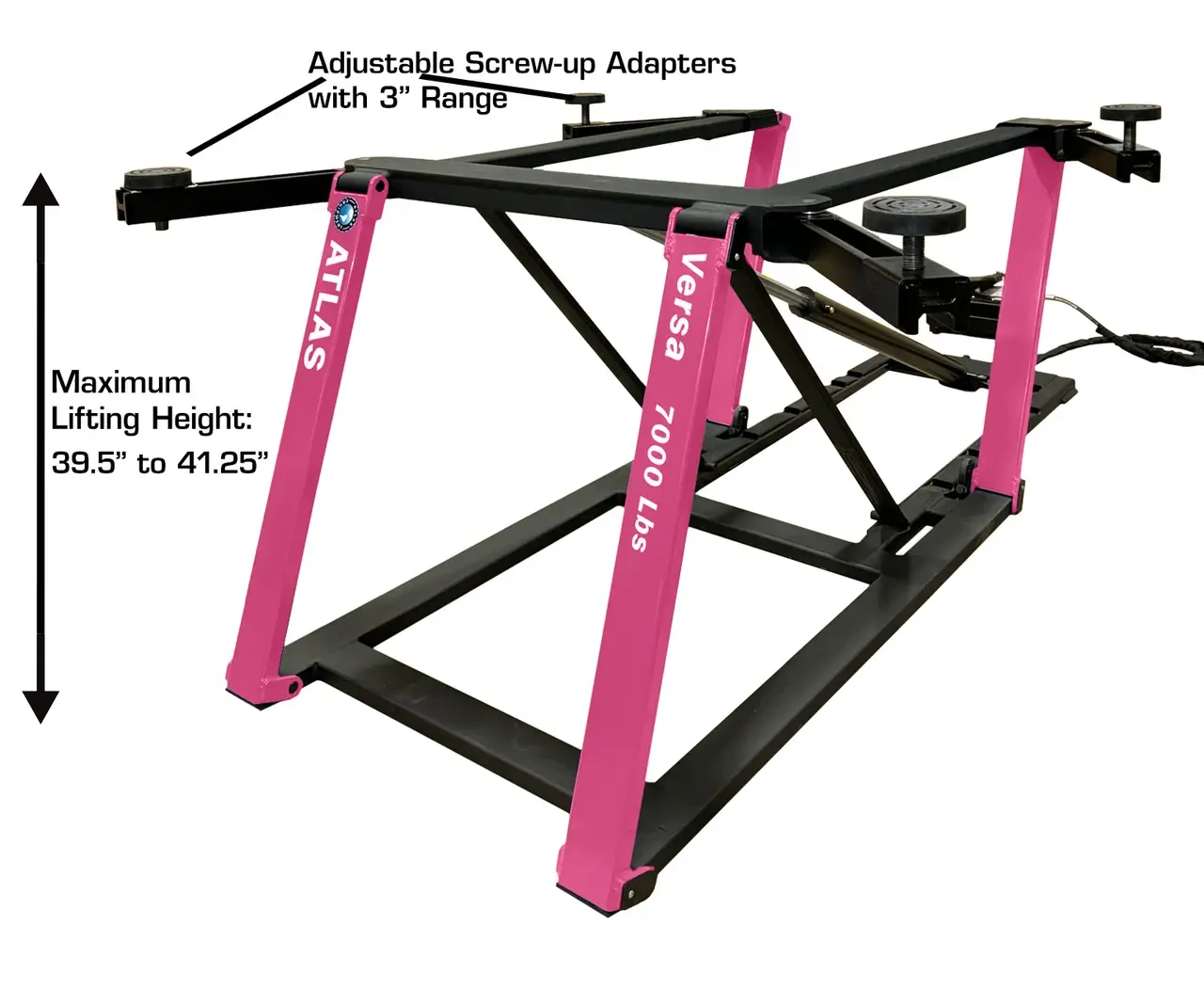 ATLAS VERSA EXTENDED MID RISE LIFT WITH PNEUMATIC PUMP