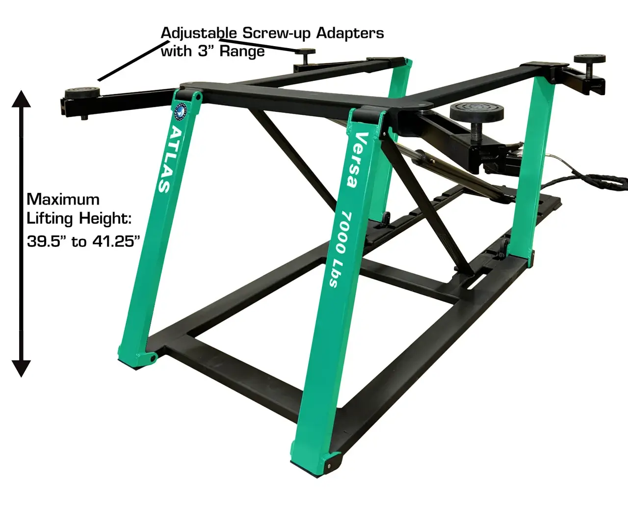 ATLAS VERSA EXTENDED MID RISE LIFT WITH PNEUMATIC PUMP