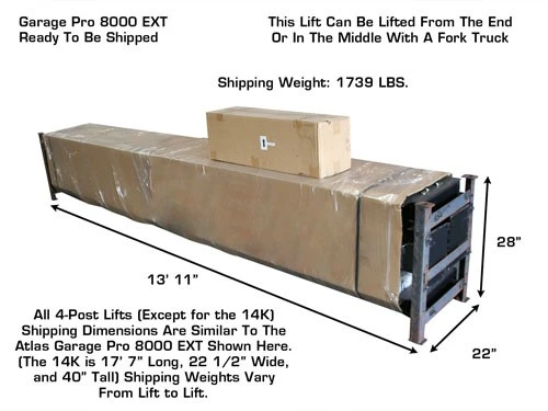 ATLAS Garage Pro 8000 EXT 4 Post Lift