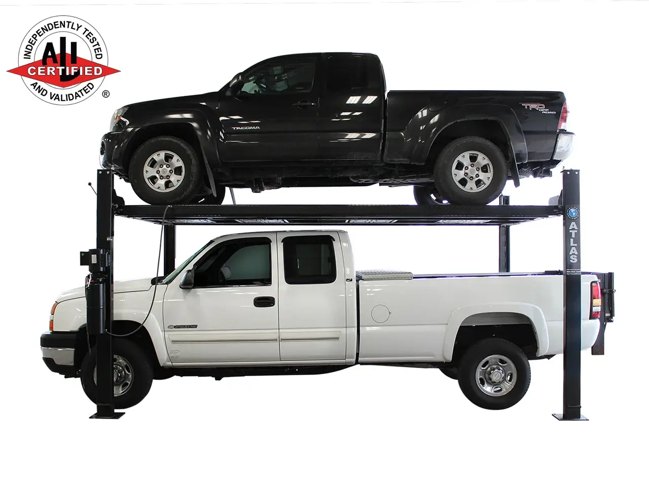 ATLAS Apex 8 Extra Long & Extra Tall Hobbyist Four Post Lift – ALI Certified