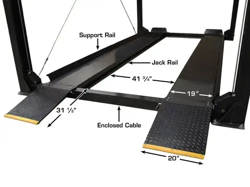 ATLAS ST-7000 SUPER TALL 4 Post Lift 7,000lbs Capacity