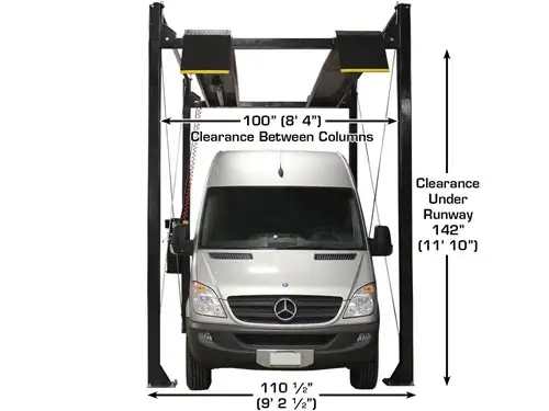 ATLAS ST-7000 SUPER TALL 4 Post Lift 7,000lbs Capacity