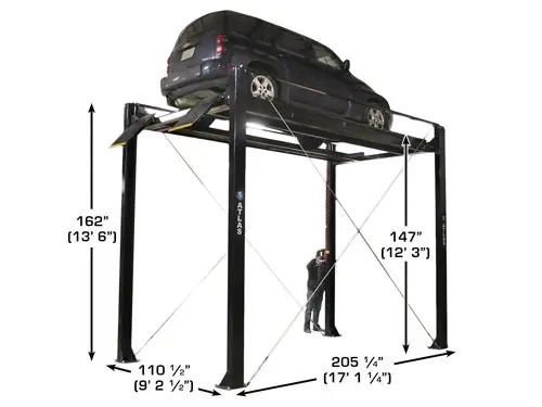 ATLAS ST-7000 SUPER TALL 4 Post Lift 7,000lbs Capacity