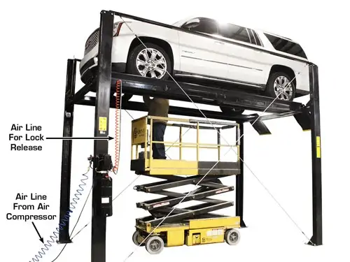 ATLAS ST-7000 SUPER TALL 4 Post Lift 7,000lbs Capacity