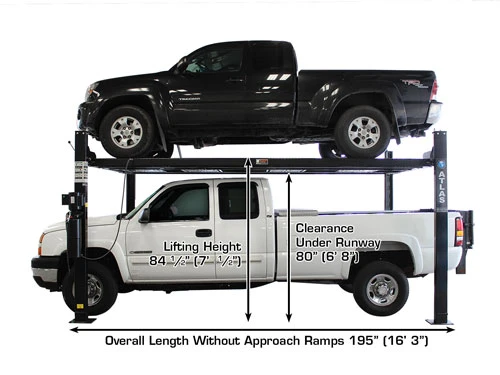 ATLAS Garage Pro 8000 EXT-L 4 Post Lift (EXTRA TALL, EXTRA LONG)