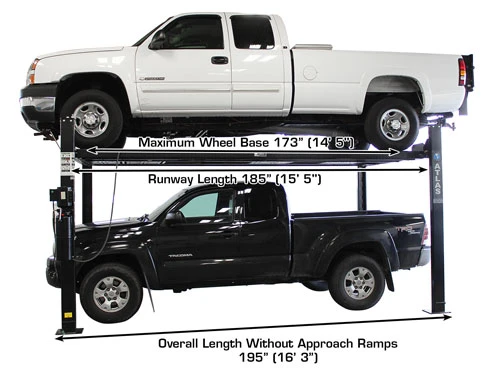 ATLAS Garage Pro 8000 EXT-L 4 Post Lift (EXTRA TALL, EXTRA LONG)