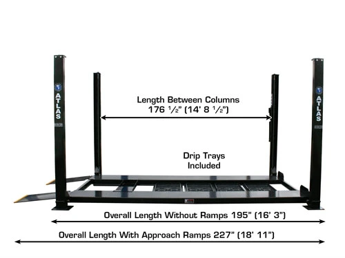 ATLAS Garage Pro 8000 EXT-L 4 Post Lift (EXTRA TALL, EXTRA LONG)