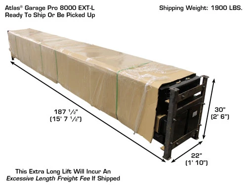 ATLAS Garage Pro 8000 EXT-L 4 Post Lift (EXTRA TALL, EXTRA LONG)