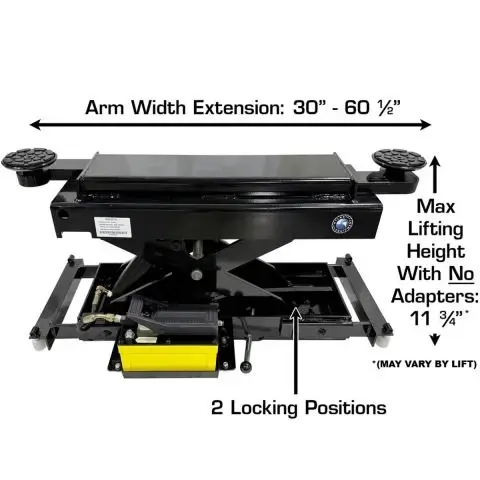 Atlas Automotive Equipment 4,500 lb Capacity Air/Hydraulic Rolling Bridge Jack