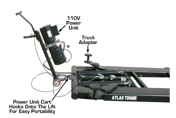 ATLAS TD6MR 6,000 Lbs. Capacity Portable 110 Volt Scissor Lift