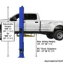 ATLAS Platinum PVL-10 ALI Certified 10,000 Lbs. Symmetric/Asymmetric Adjustable Height 2 Post Overhead Car Lift