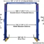 ATLAS Platinum PVL-10 ALI Certified 10,000 Lbs. Symmetric/Asymmetric Adjustable Height 2 Post Overhead Car Lift